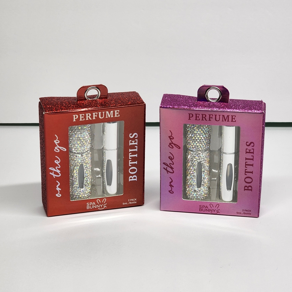 On The Go Perfume Bottles - Red and Purple